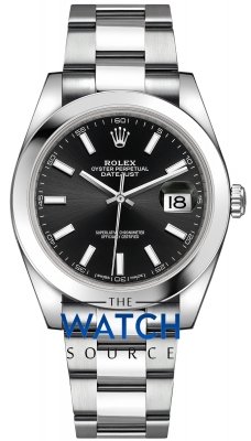 Rolex Datejust 41mm Stainless Steel 126300 Black Index Oyster watch